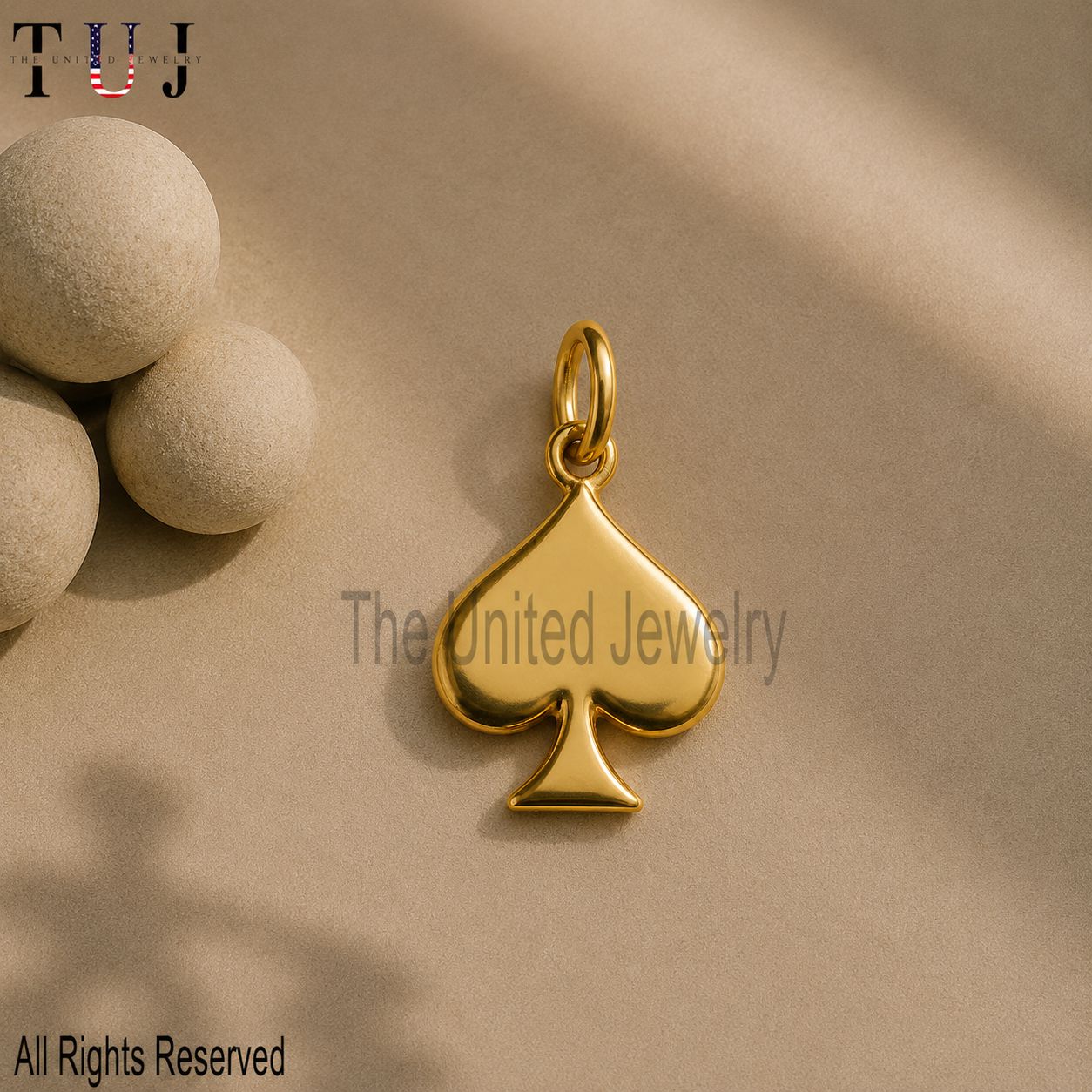 Sterling Silver Spade Charm Pendant, Playing Card Suit, Poker Jewelry, Ace of Spades