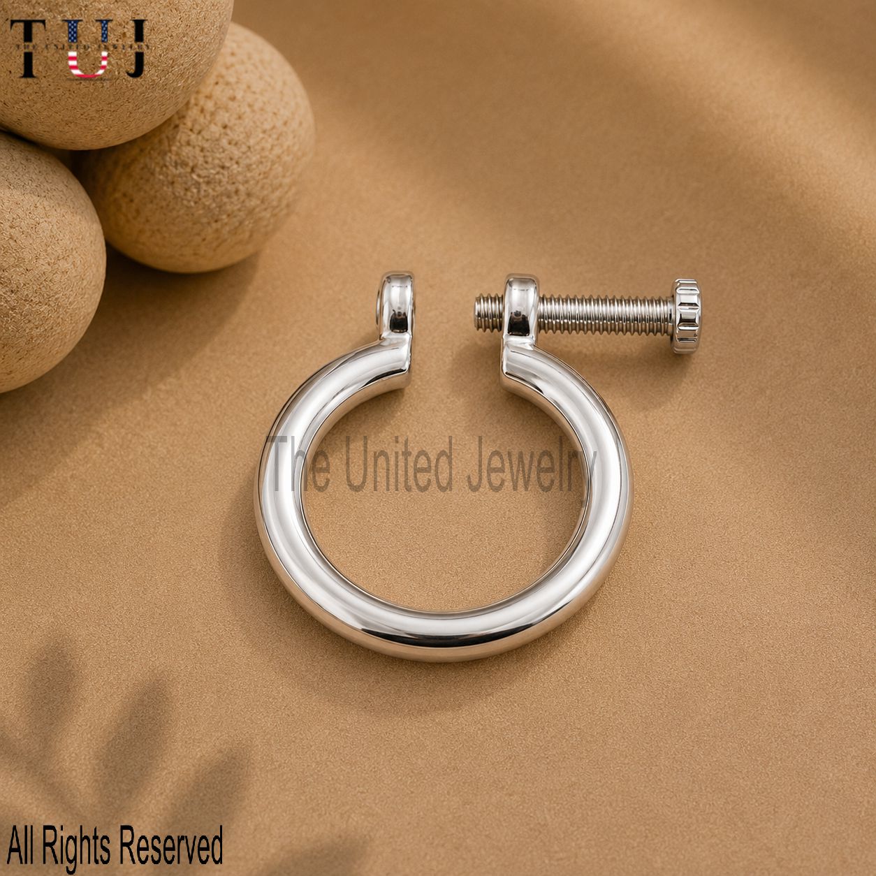 Handmade Sterling Silver Horseshoe Screw Clasp Lock Finding Jewelry