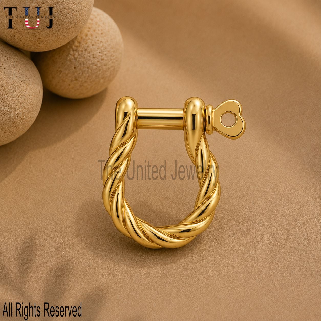 Handmade 925 Sterling Silver Twisted Wire Heart Shackle Lock Finding Jewelry