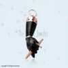 Sterling Silver Black Onyx Figa Hand Pendant: Good Luck Amulet