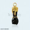 925 Sterling Silver Black Onyx Figa Hand Snake Pendant