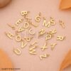 925 Sterling Silver Initial Letter Charm, Gold Alphabet Pendant, Personalized Name Charm