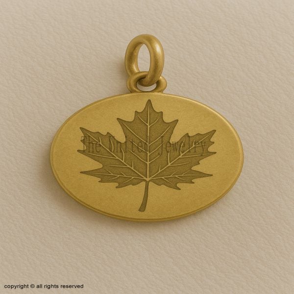 925 Sterling Silver Maple Leaf Coin Pendant, Nature Leaf Charm Necklace
