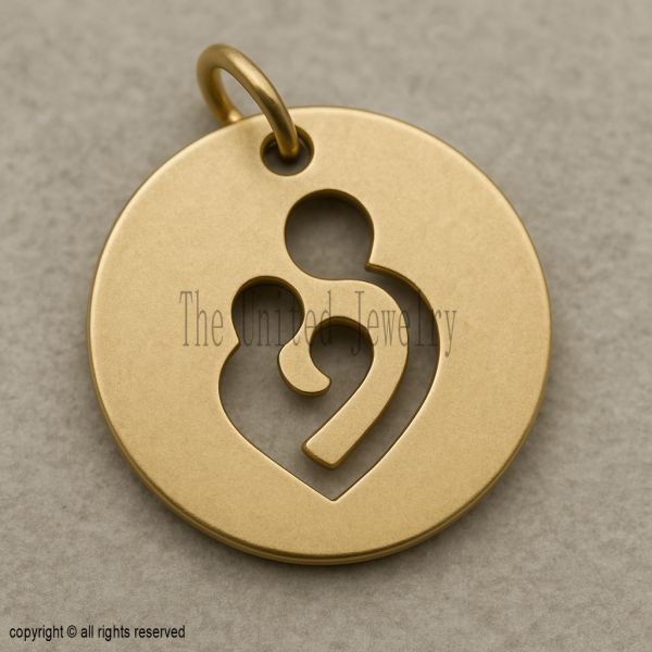 Mother & Child Heart Pendant 925 Sterling Silver | Mom Necklace | New Mom Gift | Motherhood Jewelry