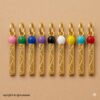 925 Sterling Silver Enamel Matchstick Pendant | Gold Plated Red Match Stick Charm