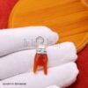 Sterling Silver Red Figa Hand Pendant, Carnelian Protection Amulet Necklace