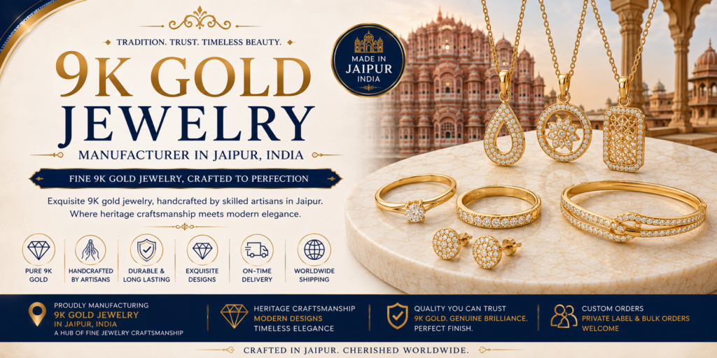9K Gold Jewelry Manufacturer in Jaipur India The United Jewelry
