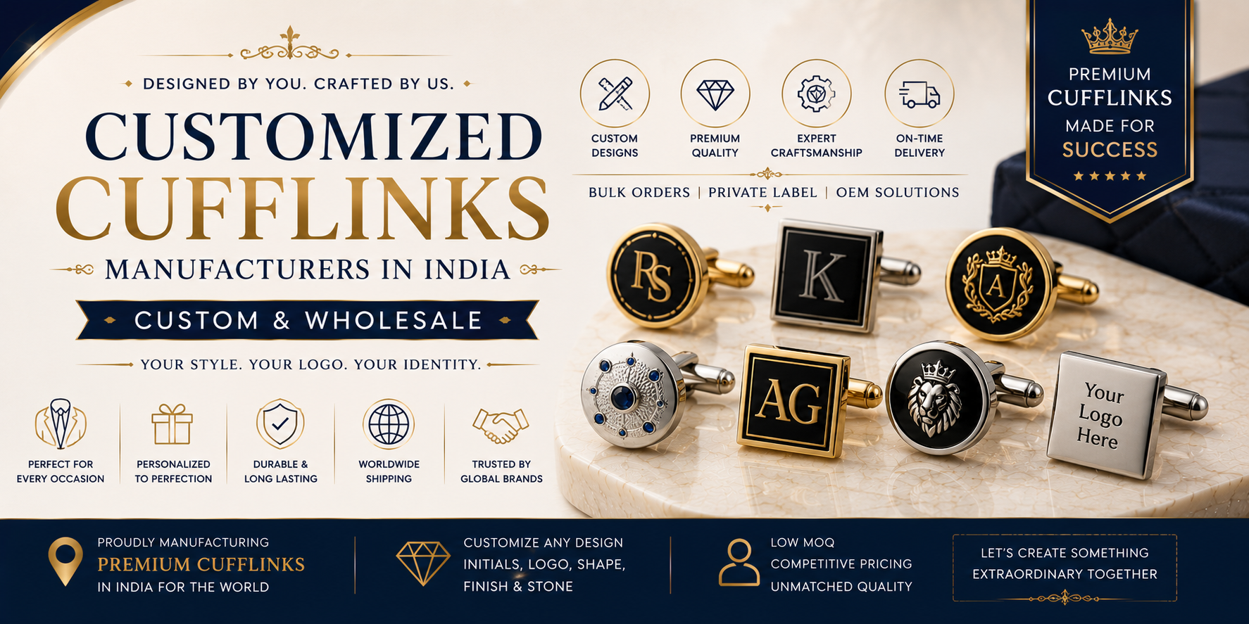 Customized Cufflinks Manufacturers in India