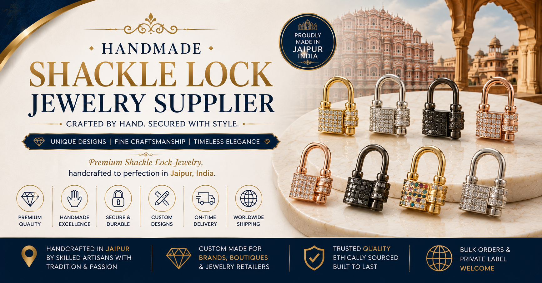 Handmade Shackle Lock Jewelry Supplier