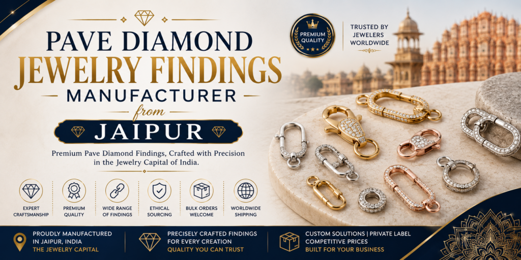 Pave Diamond Jewelry Findings Manufacturer from Jaipur