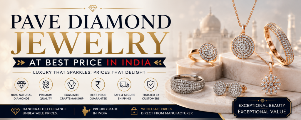 Pave Diamond Jewelry at Best Price in India | The United Jewelry