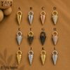 Sterling Silver Spike Charm Pendant, Cone Drop Jewelry Making Charm