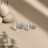 925 Sterling Silver Handmade Lighting Bolt Stud Earrings