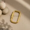 18k Gold Plating Handmade Carabiner Clasp Lock Jewelry Findings 925 Sterling Silver
