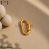 14k Solid Yellow Gold Mini Carabiner Clasp Lock Jewelry Findings