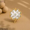 Crystal Clover Pendant Necklace, Gold Plated 925 Sterling Silver Lucky Charm, Dainty Floral Jewelry