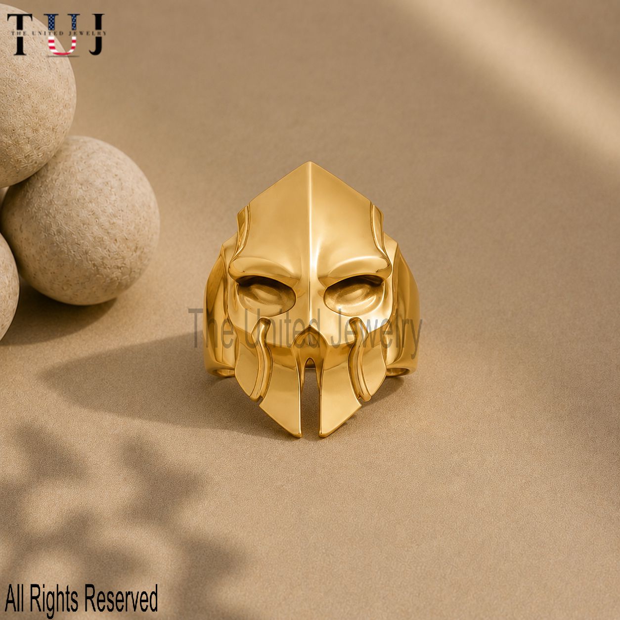 925 Sterling Silver Spartan Helmet Ring, Gladiator Warrior Ring, Viking Style Statement Ring, Men’s Silver Armor Ring, Handmade Gift