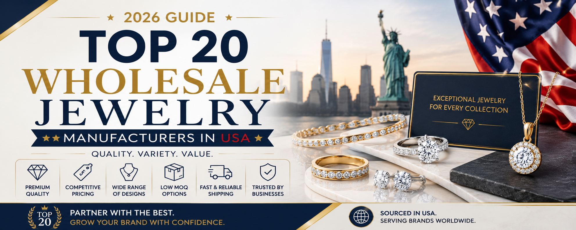 Top 20 Wholesale Jewelry Manufacturers in USA – 2026