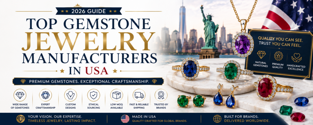 Top Gemstone Jewelry Manufacturers in USA – 2026