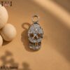 925 Sterling Silver Pavé Skull Pendant