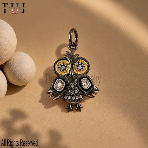 925 Sterling Silver Owl Pendant