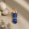 Lapis Lazuli Figa Hand Pendant Gold, Italian Mano Fico Charm, Evil Eye Protection Amulet