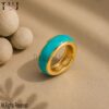 Handmade Vermeil Enamel Spacer Beads: 925 Sterling Silver Jewelry (7mm)