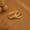 Sterling Silver Baguette Triple Band Connector Ring, Gold Vermeil Statement Stackable