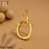 925 Sterling Silver Snap Bail Connector, Gold Finish Pendant Clasp, Jewelry Finding