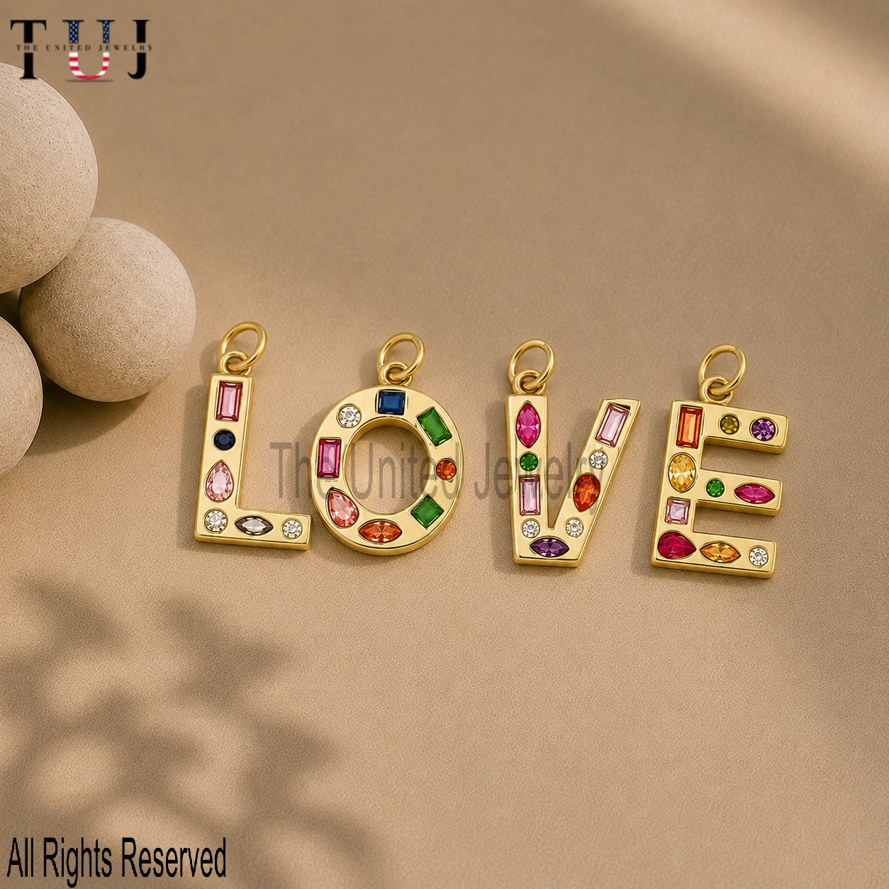925 Sterling Silver Personalized Letter Pendant, Choose Your Design, Multi Sapphire & Diamond Initial Charm