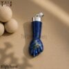 Sterling Silver Blue Stone Figa Hand Pendant, Lapis Lazuli Charm Necklace, Protection Amulet