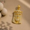 Sterling Silver Moissanite Crowned Head Pendant | Gold Vermeil Hip Hop Charm
