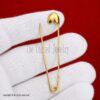 Sterling Silver Safety Pin Pendant: Modern Paper Clip Brooch