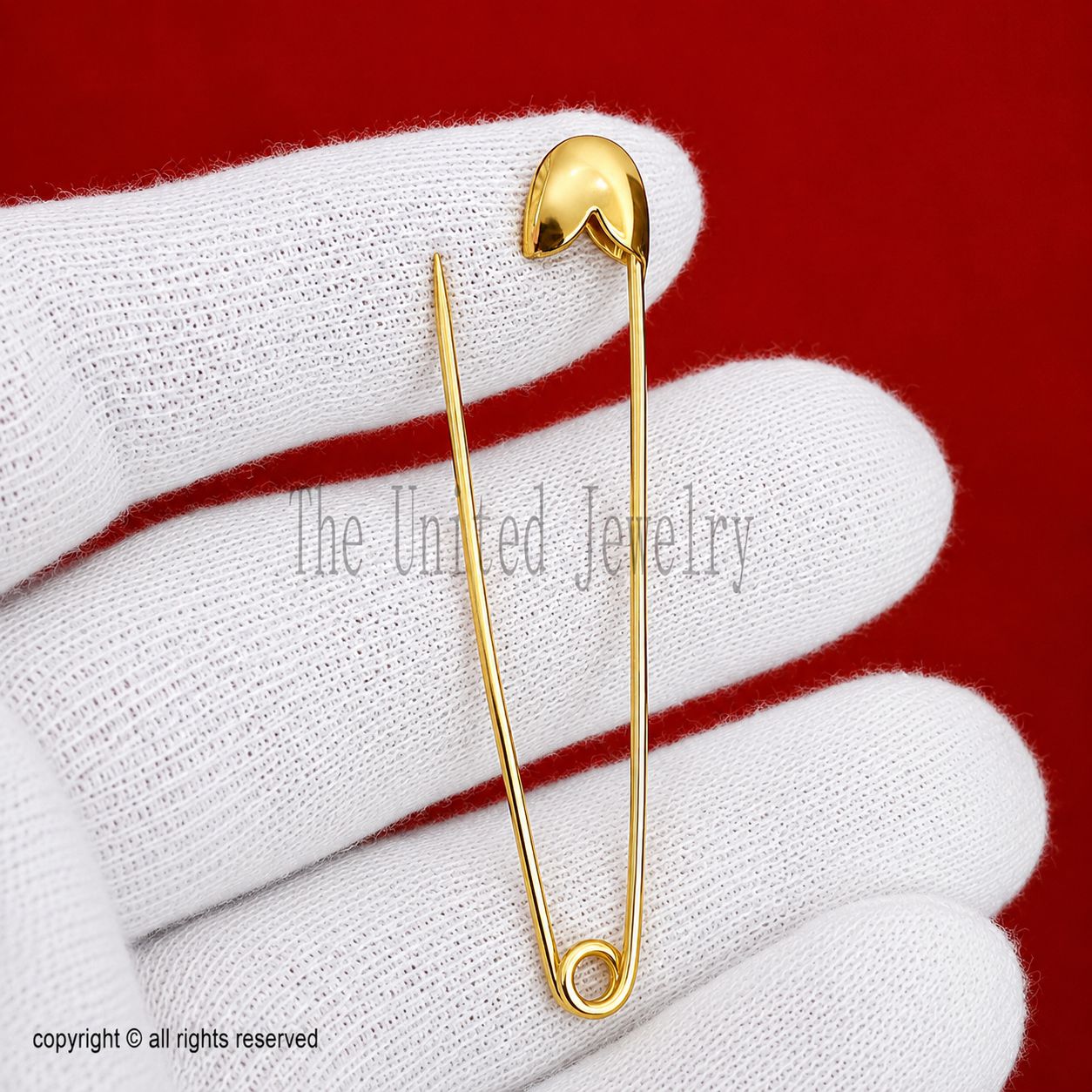 Sterling Silver Safety Pin Pendant: Modern Paper Clip Brooch