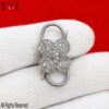 Handmade Pave Diamond Clover Shape Padlock Jewelry