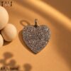 925 Sterling Silver Pave Heart Pendant