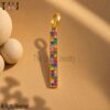 925 Sterling Silver Rainbow Bar Pendant