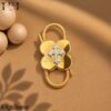 925 Sterling Silver Cross Padlock Clasp, Gold Plated Double Lock, Religious Charm Holder, Cross Jewelry Connector