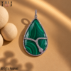 Malachite Snake Pendant – 925 Sterling Silver