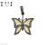 Butterfly Charm Pendant Pave Diamond Jewelry, 925 Sterling Silver Enamel Butterfly Pendant Jewelry