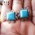 925 Sterling Silver Pave Diamond With Turquoise Gemstone Studs Earrings For Women