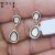 925 Sterling Silver Pear Shape Polki Handmade Dangles Earrings For Women