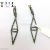 925 Sterling Silver Pave Diamond Handmade Pyramid Dangles Earrings For Women