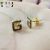 925 Sterling Silver Handmade Black Onyx G Letter Stud Earrings Jewelry