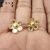 925 Sterling Silver Natural Pave Diamond Flower Shape Stud Earrings Jewelry