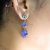 925 Sterling Silver Pave Diamond With Blue Sapphire And Tsavorite Handmade Designer Dangles Earrings For Women