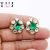 925 Sterling Silver Polki With Tsavorite Handmade Designer Studs Earrings For Women