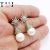 925 Sterling Silver Pearl With Pave Diamond And Tsavorite Handmade Dangles Earrings For Women