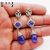 925 Sterling Silver Pave Diamond With Blue Sapphire Handmade Designer Dangles Earrings For Women