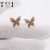 925 Sterling Silver Pave Diamond Butterfly Studs Earrings For Women